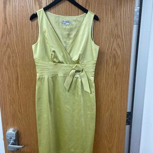 KAY UNGER Size 14 Green Sleeveless Cocktail Dress